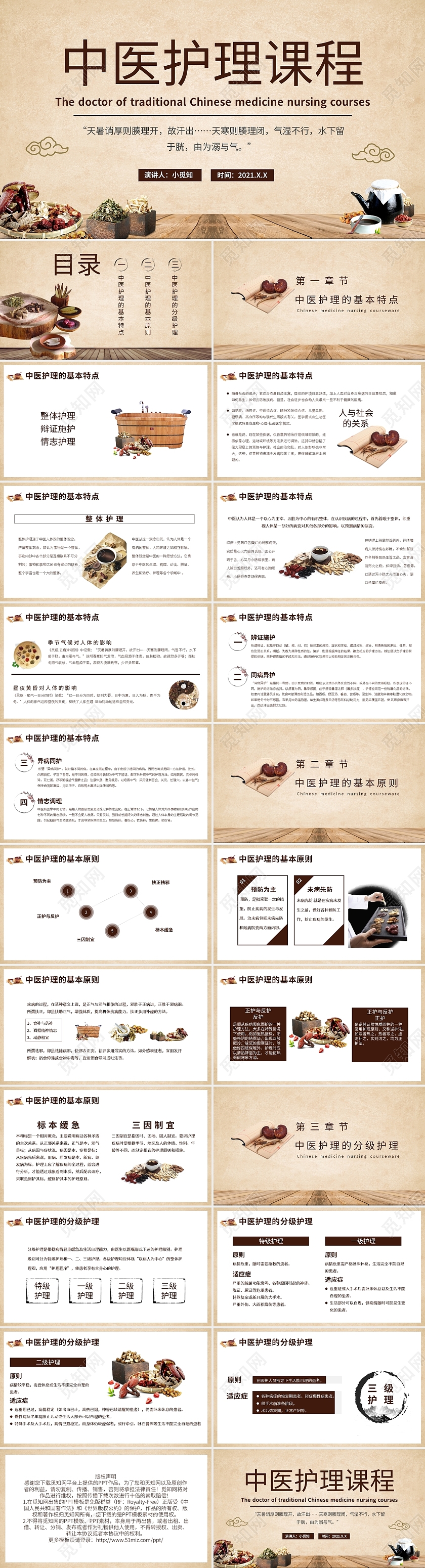 中医护理课程PPT模板宣传PPT动态PPT