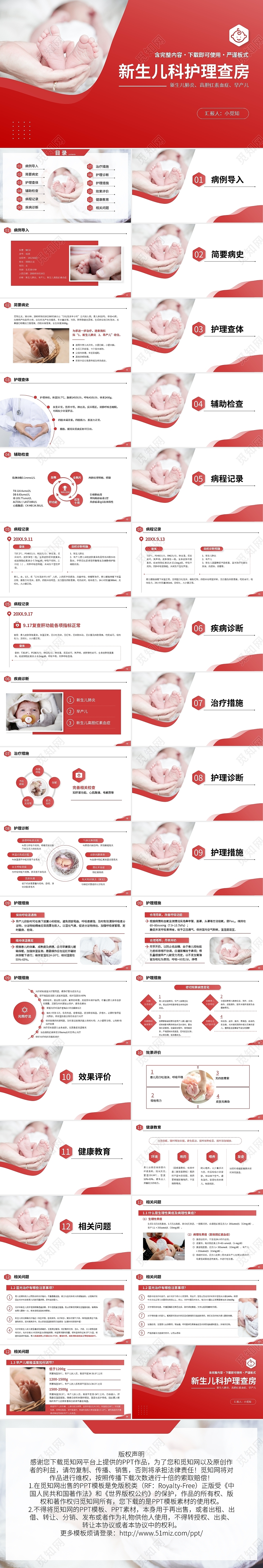 护理新生儿科护理查房PPT模 新生儿护理查房医疗护理