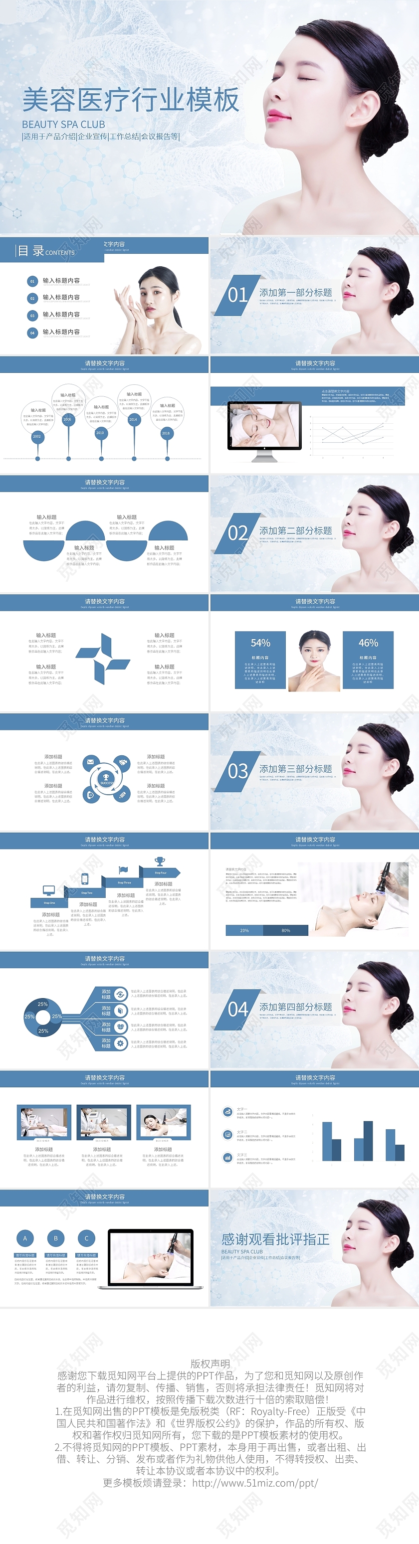 美容医疗行业模板PPT模板宣传PPT动态PPT