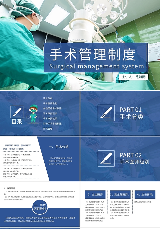 医院培训手术管理制度PPT模板医疗医学医院