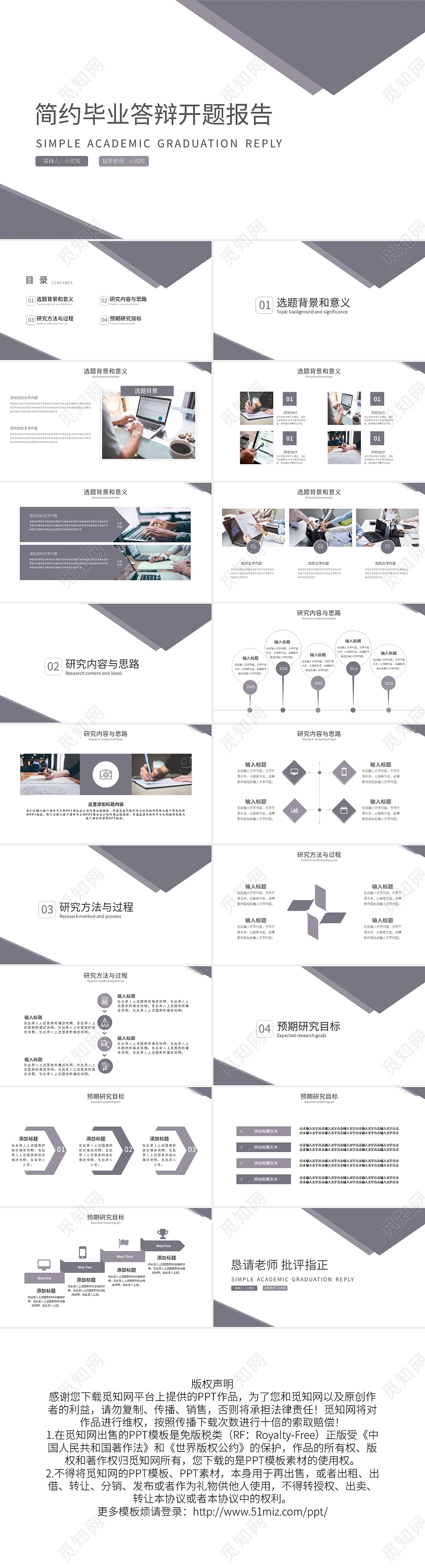 简约毕业答辩开题报告PPT模板宣传PPT动态PPT