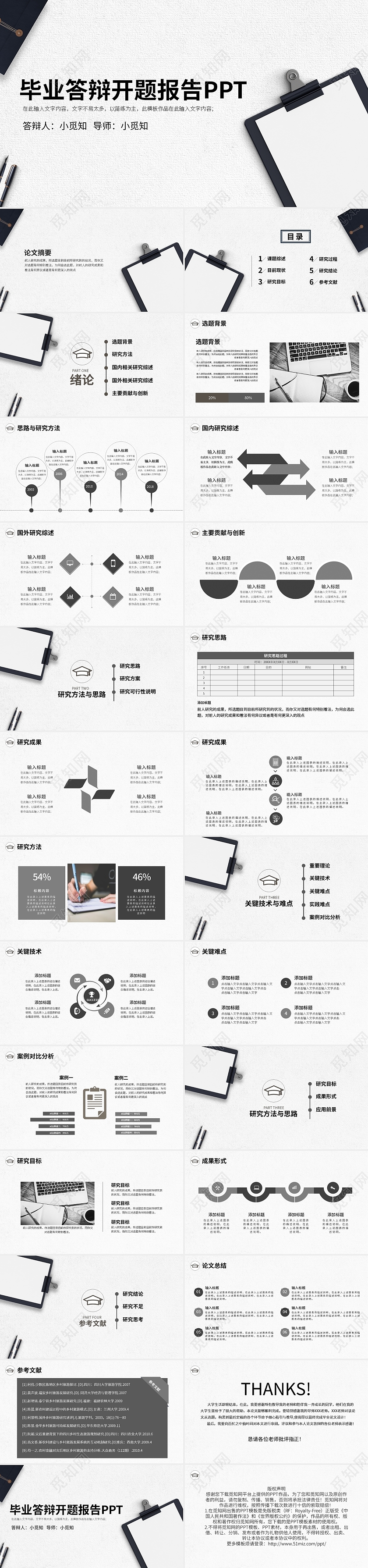 毕业答辩开题报告PPT模板宣传PPT动态PPT硕士毕业答辩