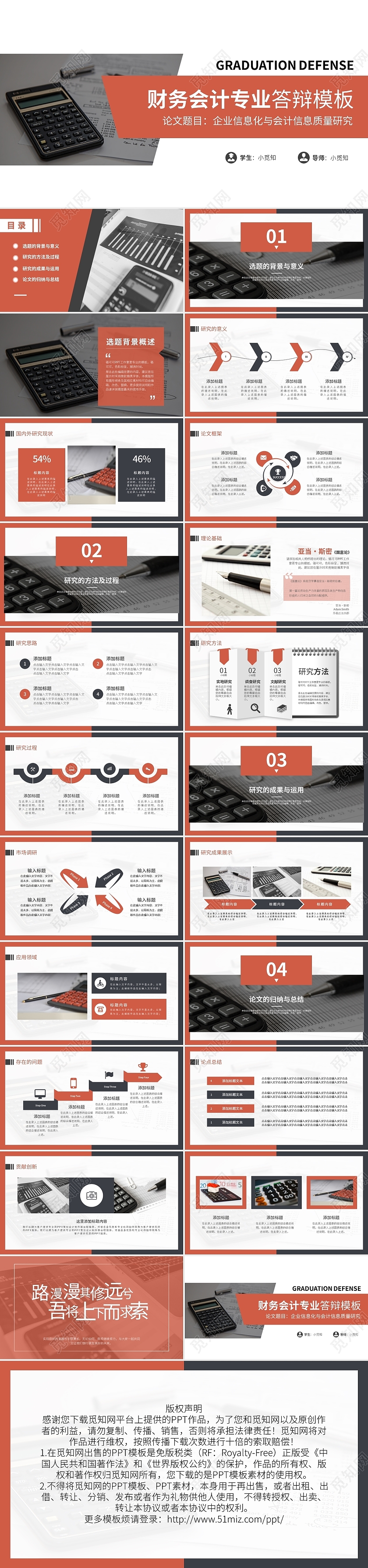 财务会计专业答辩模板PPT模板宣传PPT动态PPT会计毕业答辩