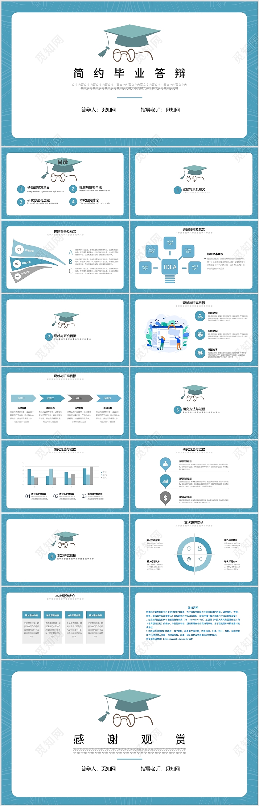 绿色简约毕业论文答辩开题报告论文开题答辩PPT模板