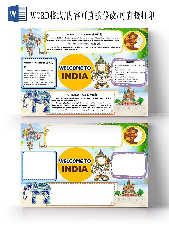 印度地理手抄报小报印度地理外国