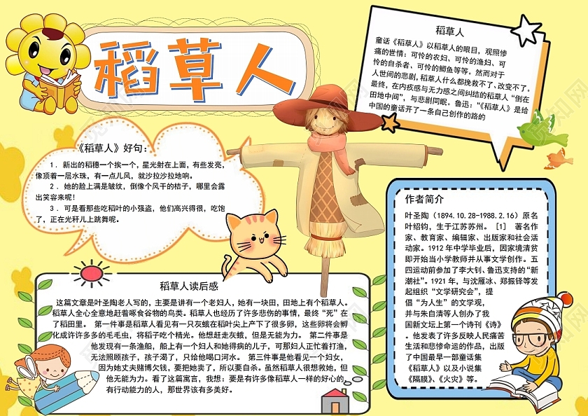 付晓庆稻草人小报手抄报