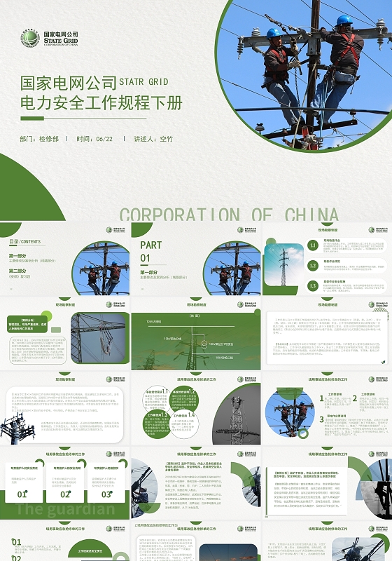 国家电网电力安全工作规范PPT国家电网电力安全工作规程下