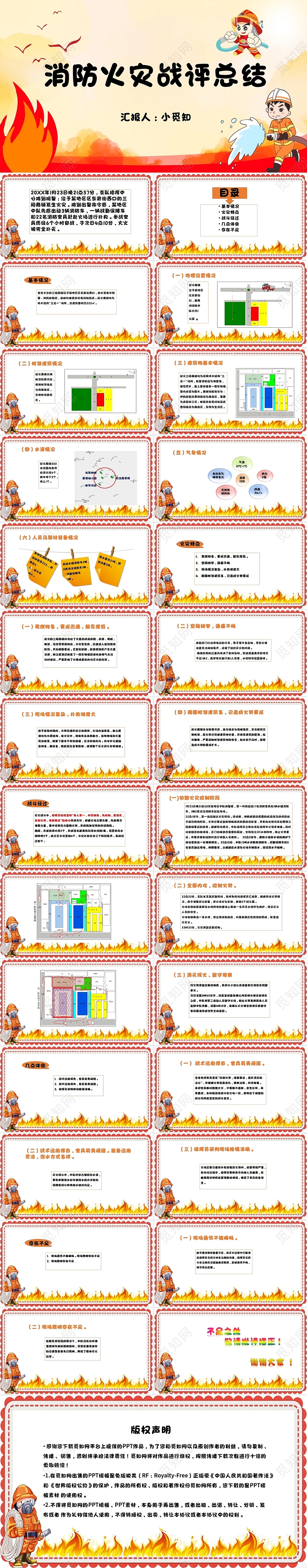 红色消防火灾战评总结消防工作总结