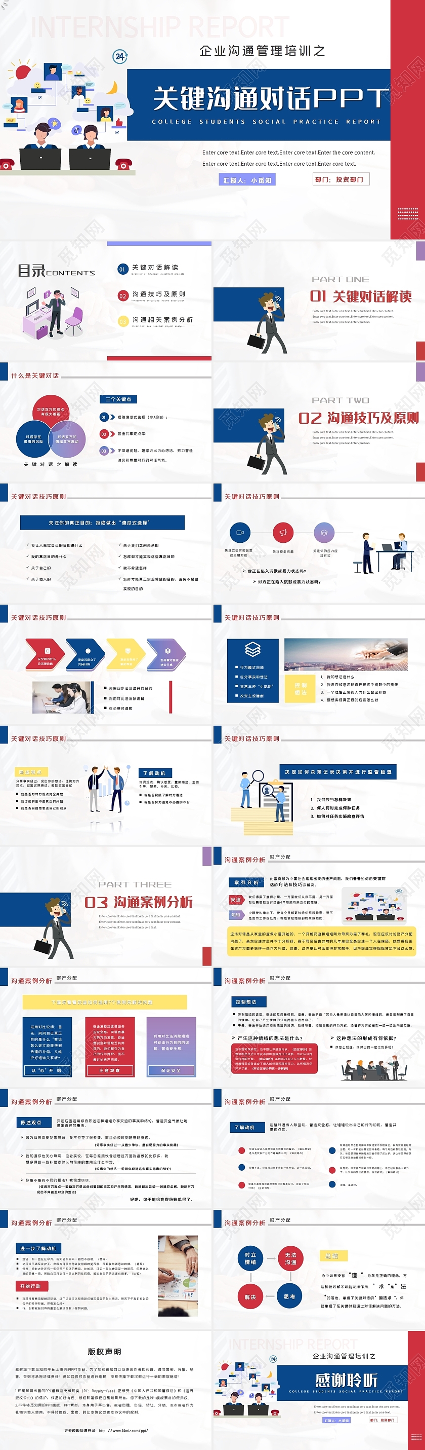 商务企业高效沟通之团队成员如何提升沟通技能技巧培训PPT模板如何与上级平级下级沟通