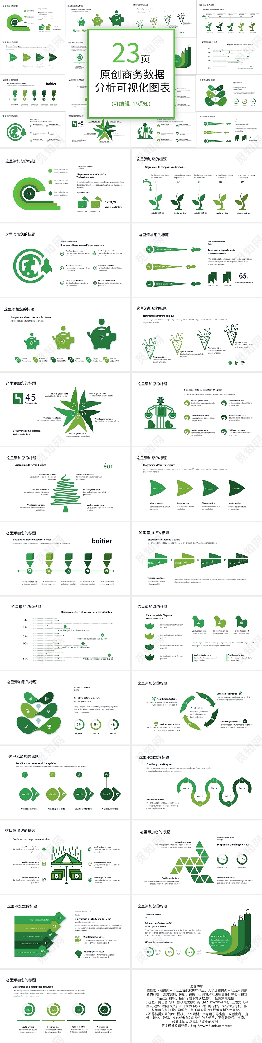 原创商务数据分析可视化图表PPT模板宣传PPT动态PPT财务分析可视化图表