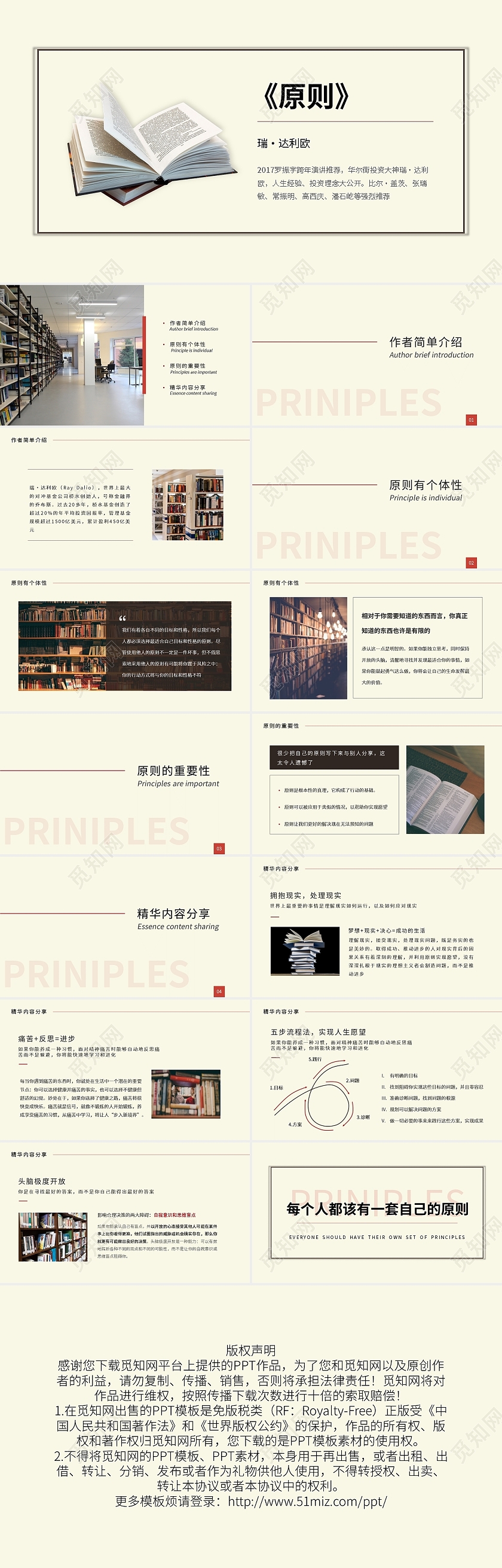 读书分享原则PPT模板宣传PPT动态PPT