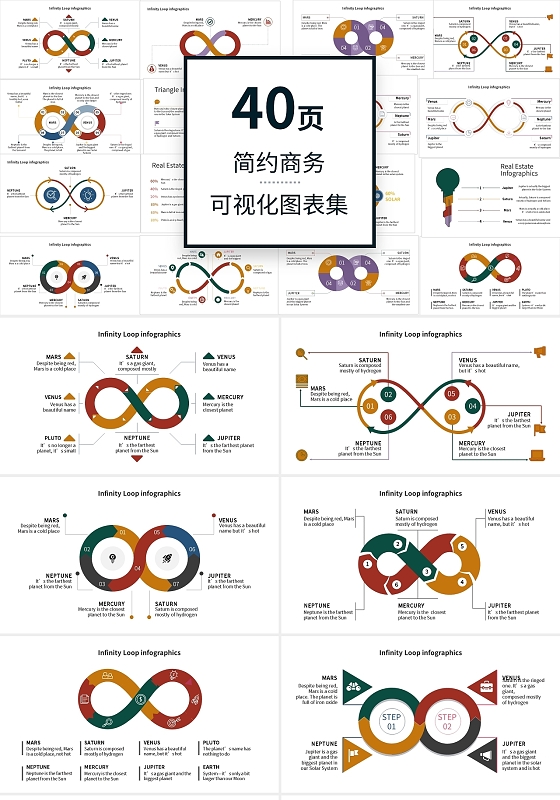 递进循环可视化PPT图表PPT模板宣传PPT动态PPT循环关系图表