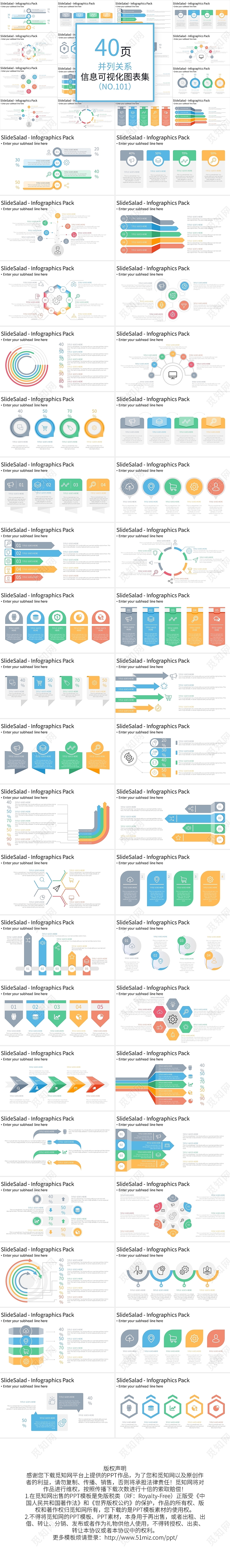 并列关系信息可视化图表集PPT模板宣传PPT动态PPT并列关系图表