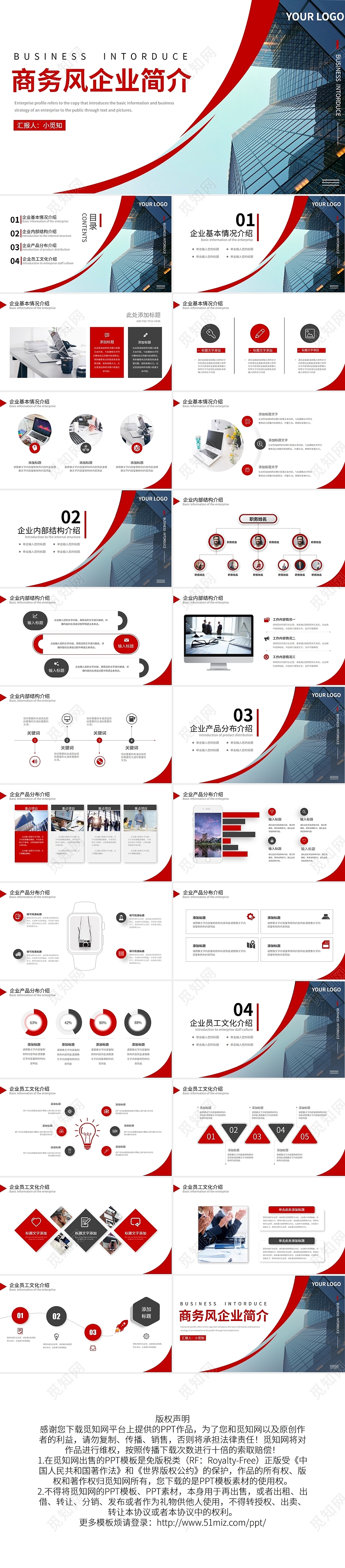 红色商务风企业简介PPT模板宣传PPT动态PPT公司介绍