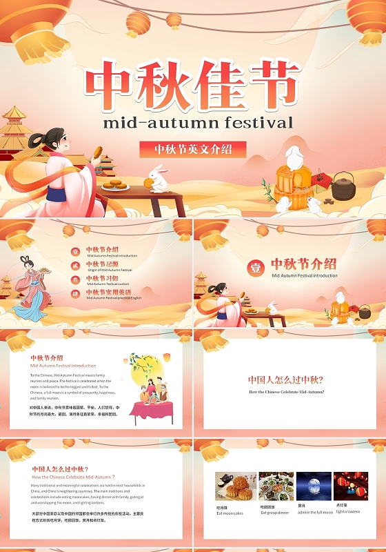 淡雅中国风中国传统节日介绍PPT