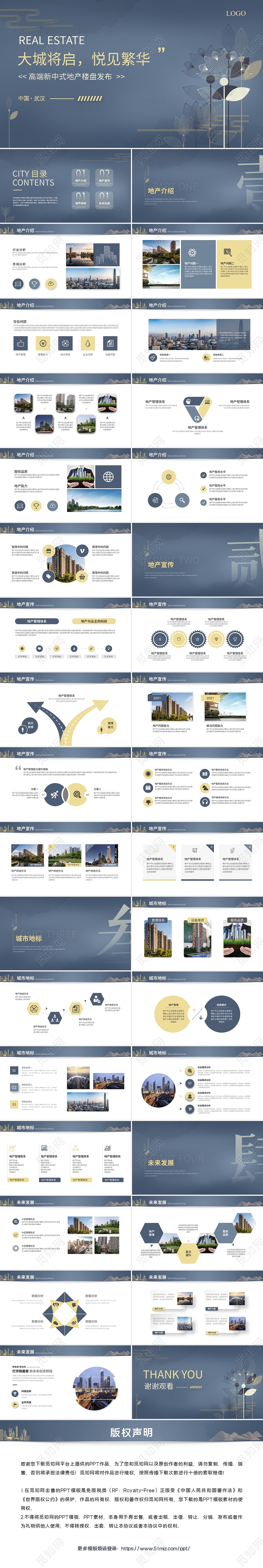 大气简约新中式房地产工程建筑项目介绍宣传营销策划ppt模板