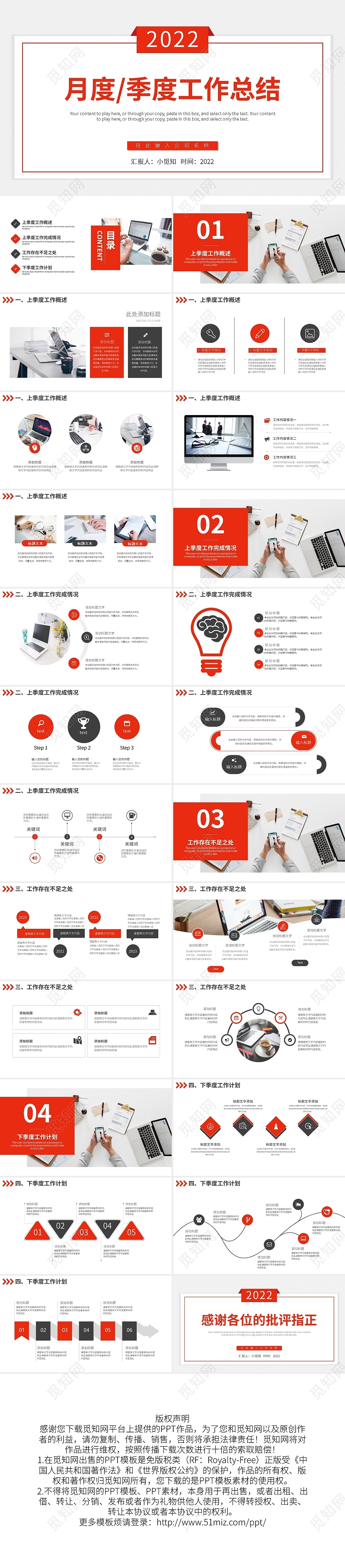橙色简约月度季度工作总结PPT模板宣传PPT动态PPT月度工作报告