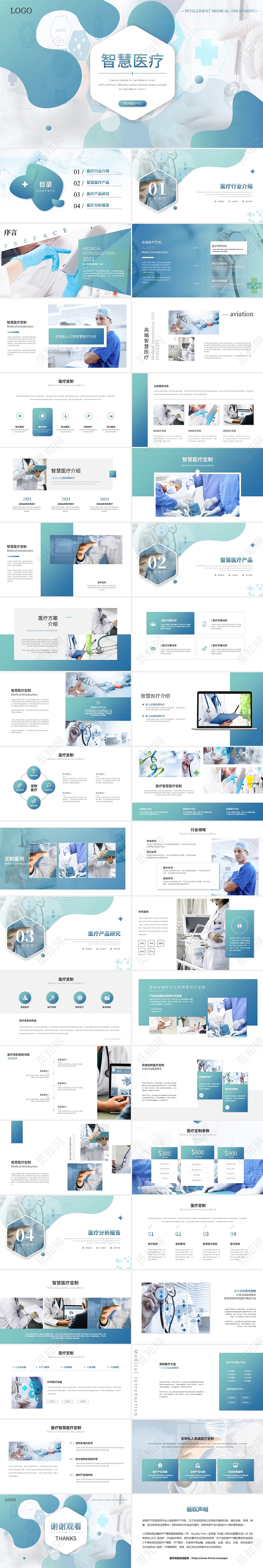 简约时尚商务医学智慧医疗医学报告医疗设备商业计划书ppt模板