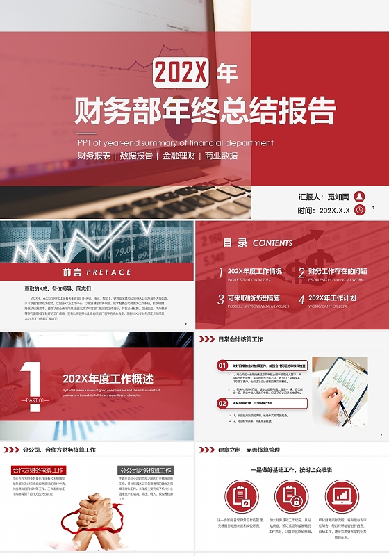 财务年终财务报表数据报告总结报告通用PPT