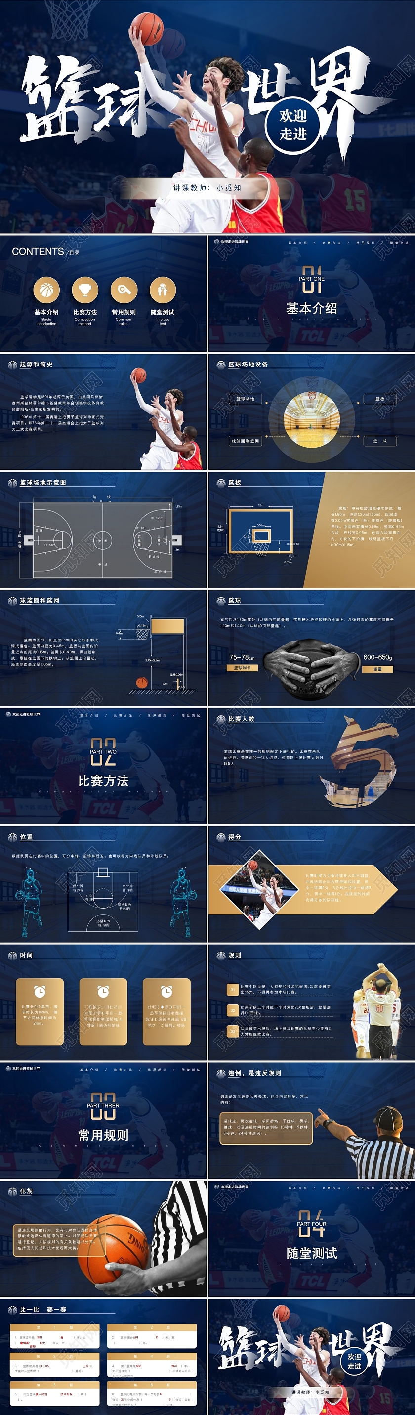 蓝色炫酷欢迎走进篮球世界体育说课篮球PPT体育说课篮球PPT