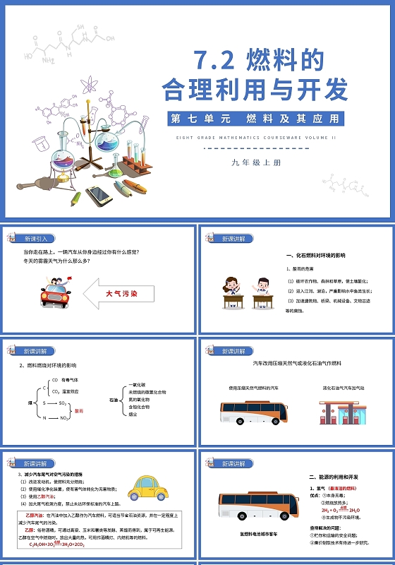 燃料的合理利用与开发化学说课课件PPT模板宣传PPT动态