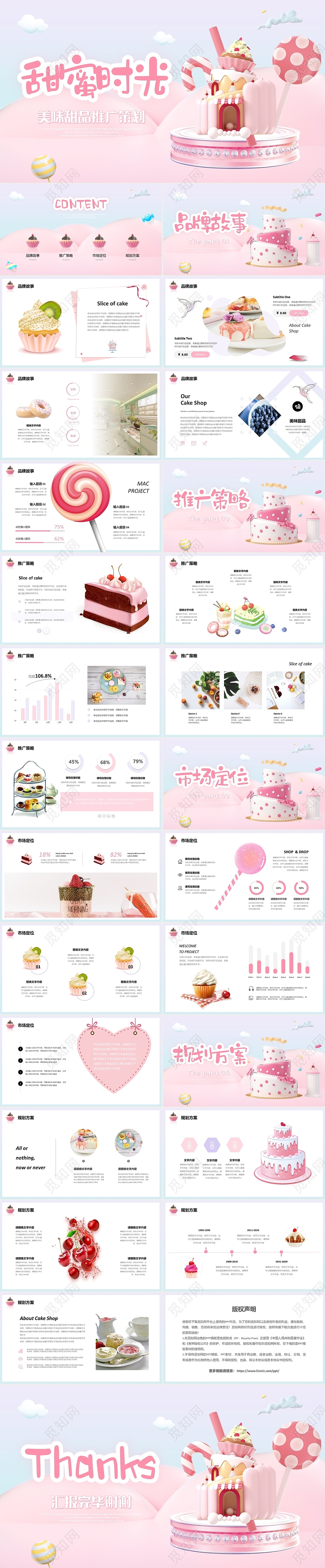 浪漫粉紫色下午茶美食烘焙甜品店活动促销策划方案PPT