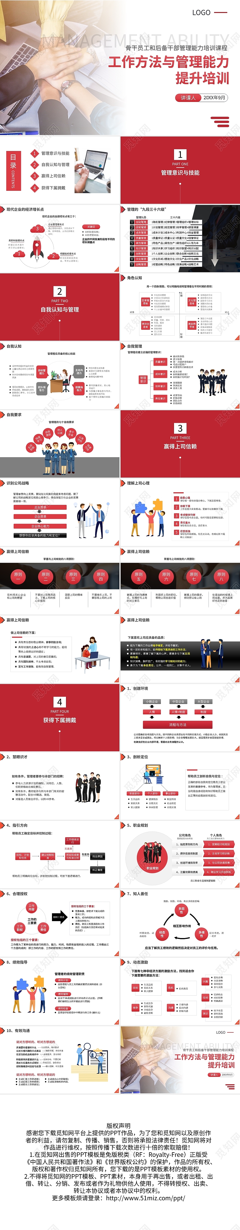 简约工作方法与管理能力提升培训PPT模板宣传PPT动态PPT自我管理企业培训