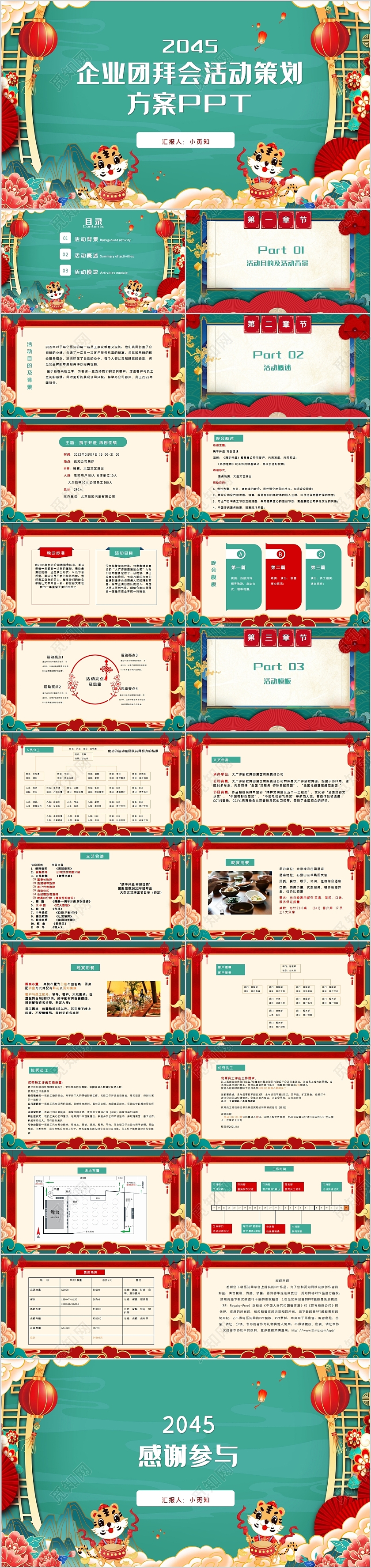 新年商务企业团拜会活动策划PPT模板