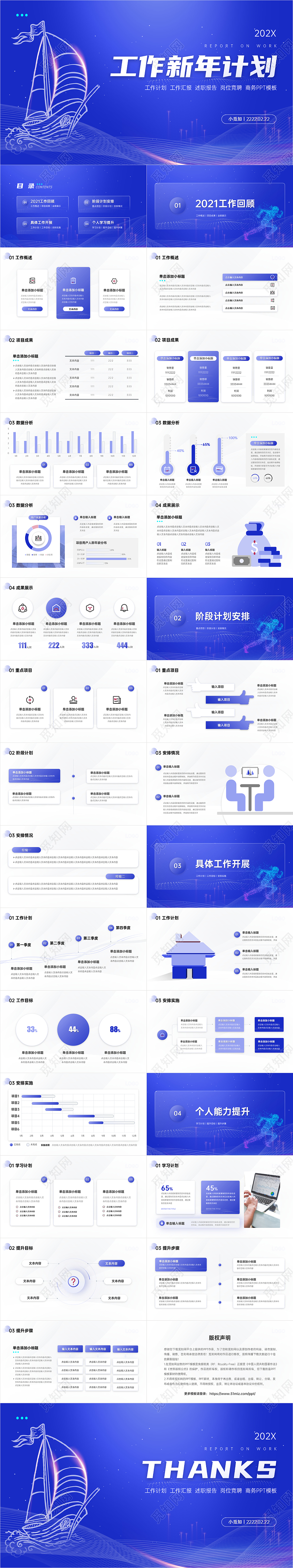 工作总结新年计划完整框架超实用述职报告商务通用ppt模板