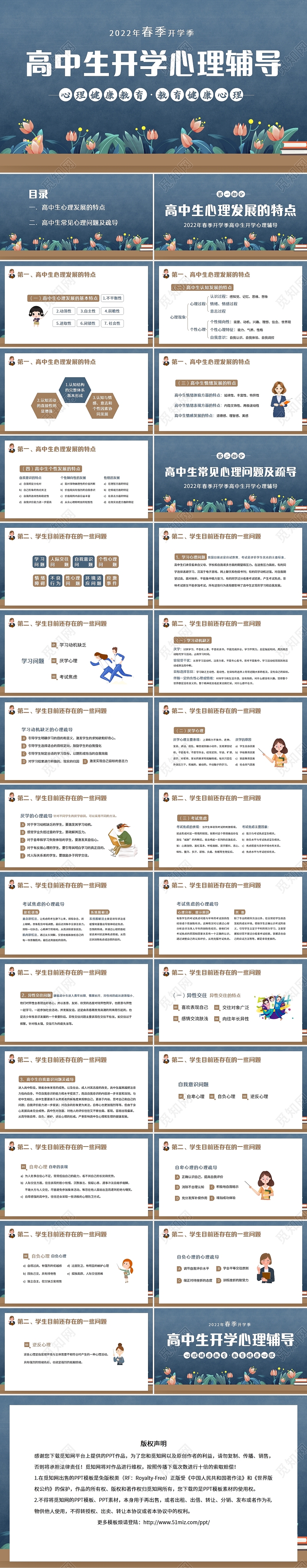 黑板风2022年春季开学季高中生开学心理辅导PPT课件