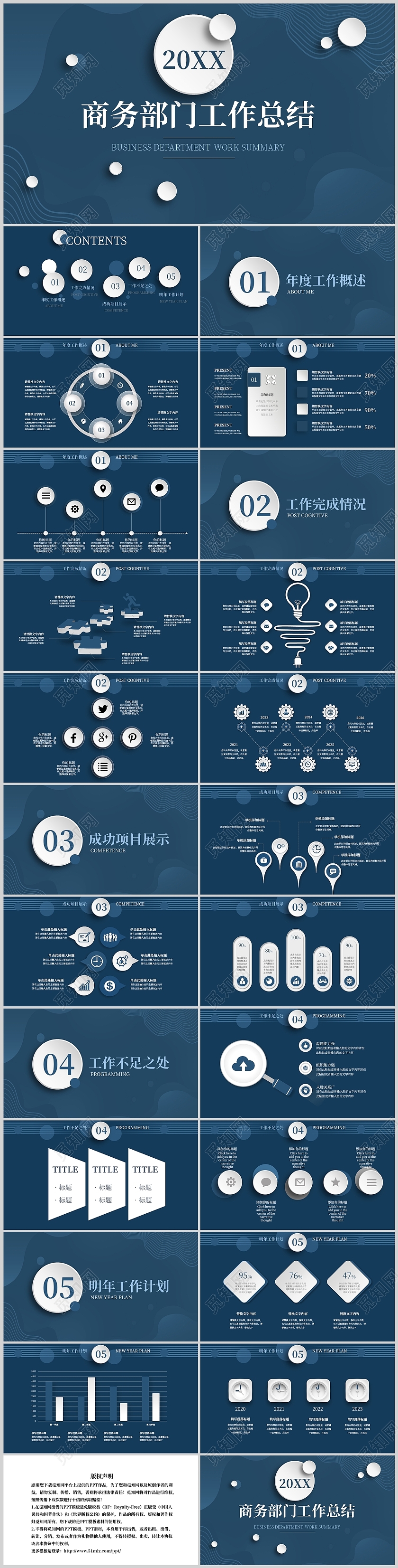 绿色商务部门工作总结年中年终工作汇报通用PPT模板微粒体年终总结