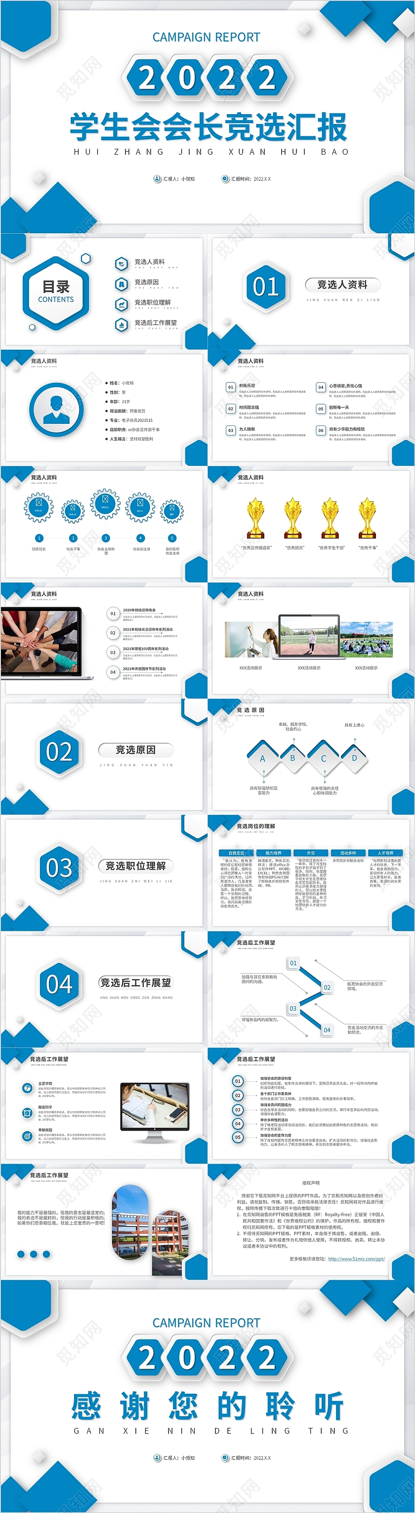 蓝色微粒体学生会会长竞选汇报
