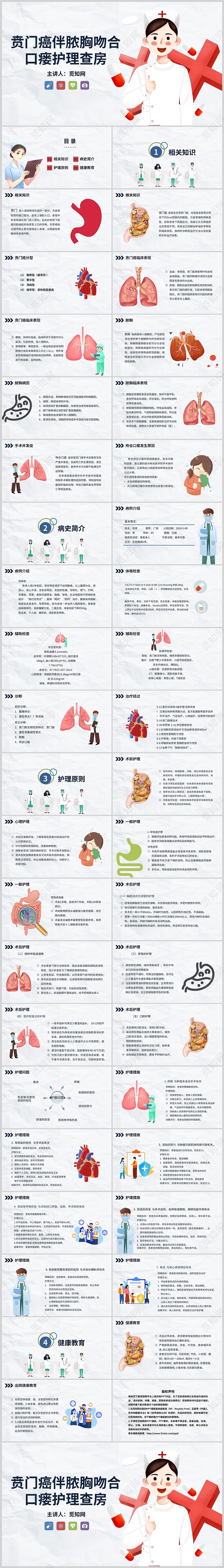 护理查房护士医院培训课件主题简约专业PPT模板