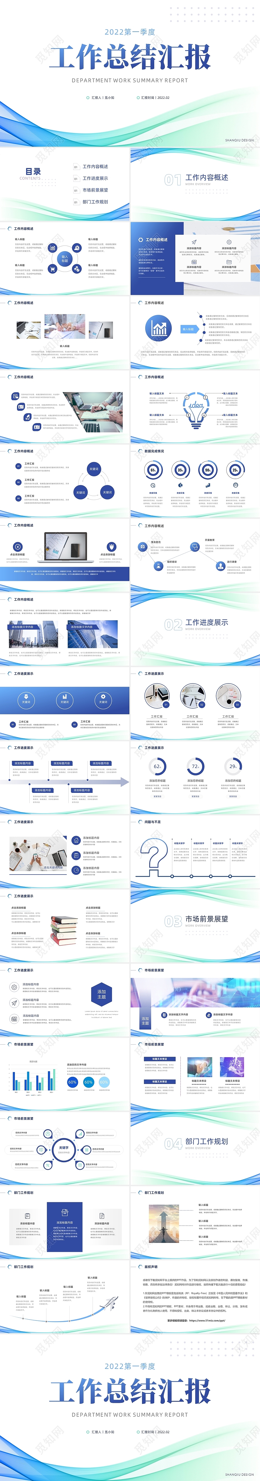 简约清新2022个人年终述职报告工作总结年终总结PPT