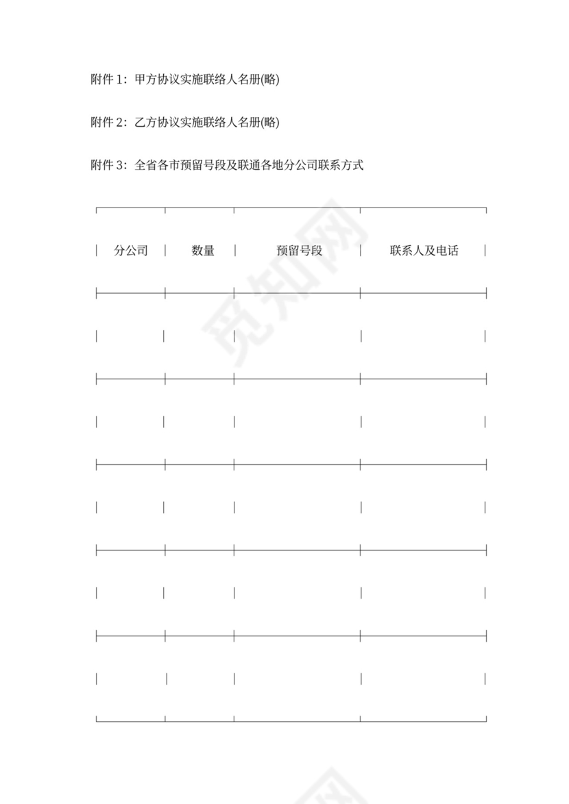 数据通信业务合作协议