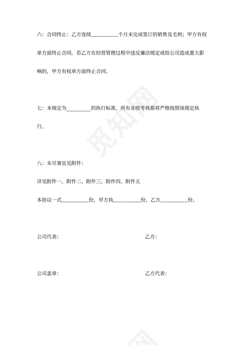 门店合伙人经营合同协议