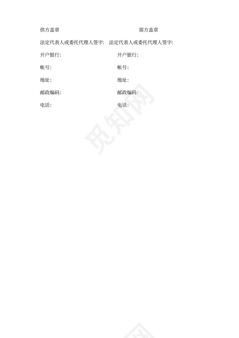 百货商品购销合同模板