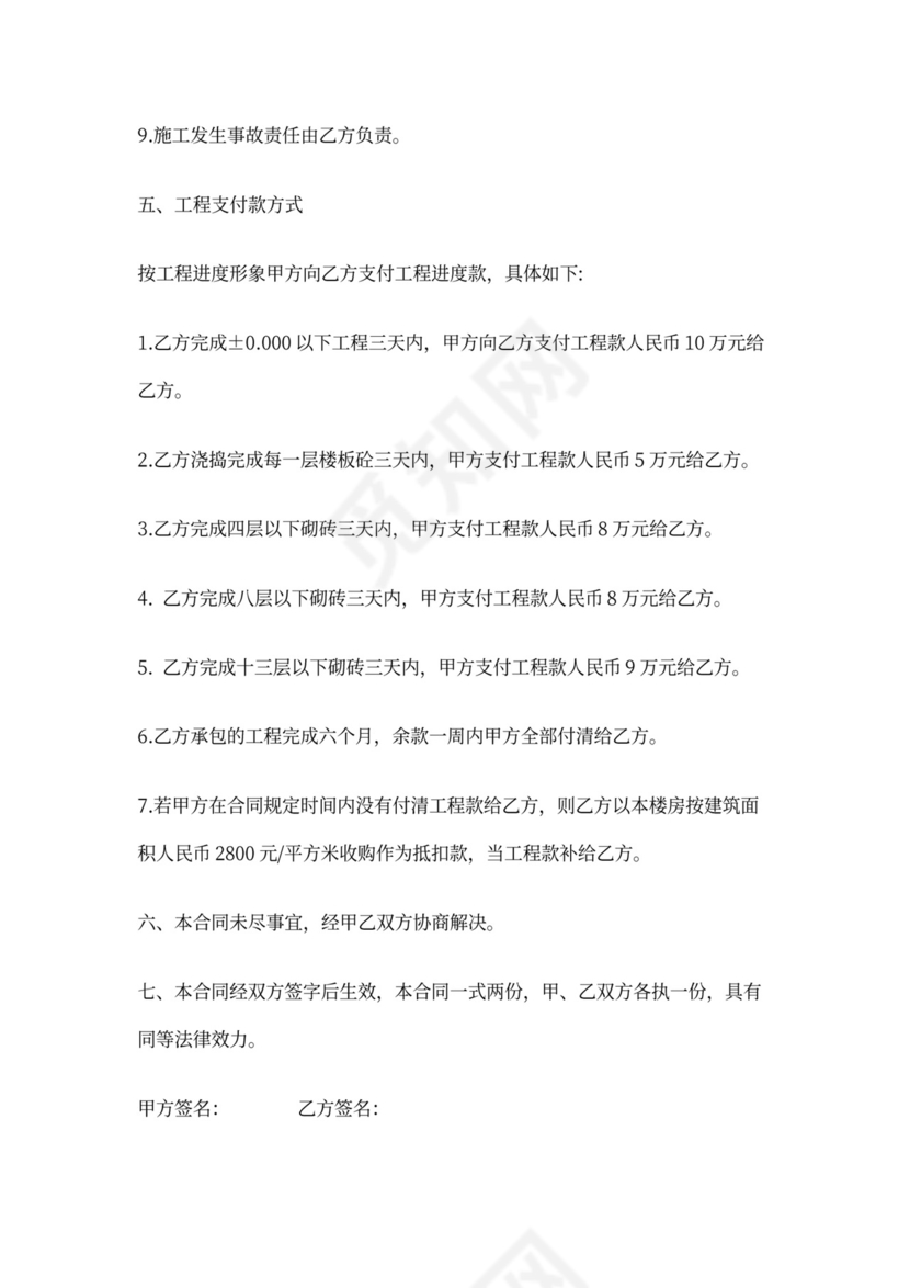 建筑工程承建合同