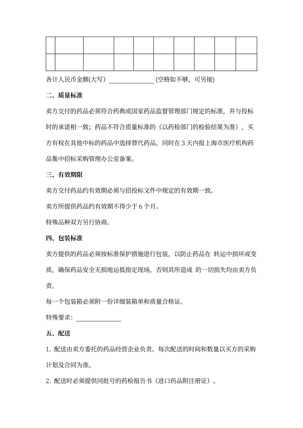 药品买卖合同协议书范本