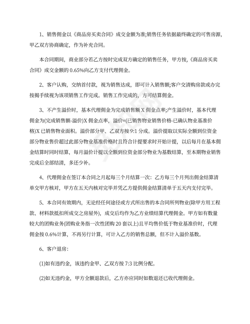 地产销售代理合同