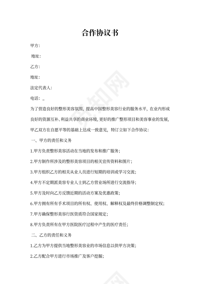 医美-合作协议书