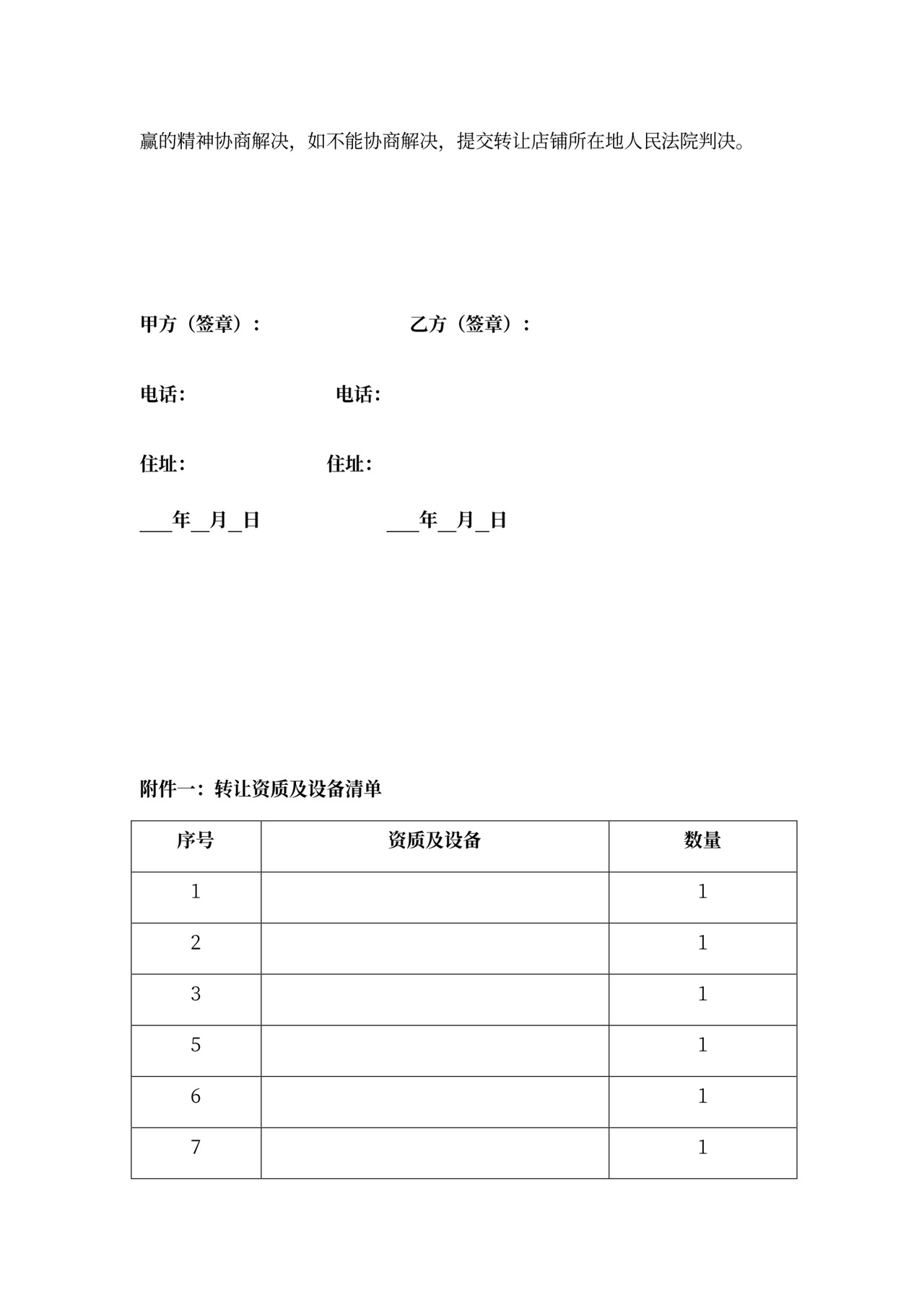 快递代理资质与店铺转让合同律师拟定版本