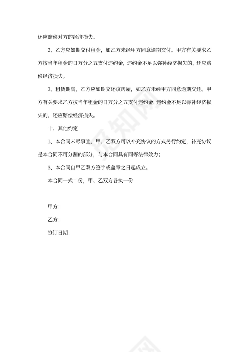 门面出租合同格式