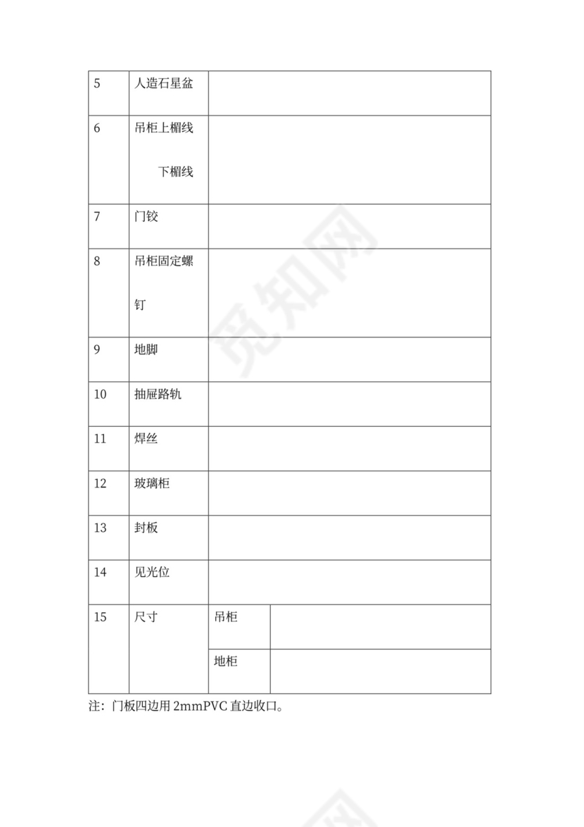 橱柜、衣柜制作安装合同版
