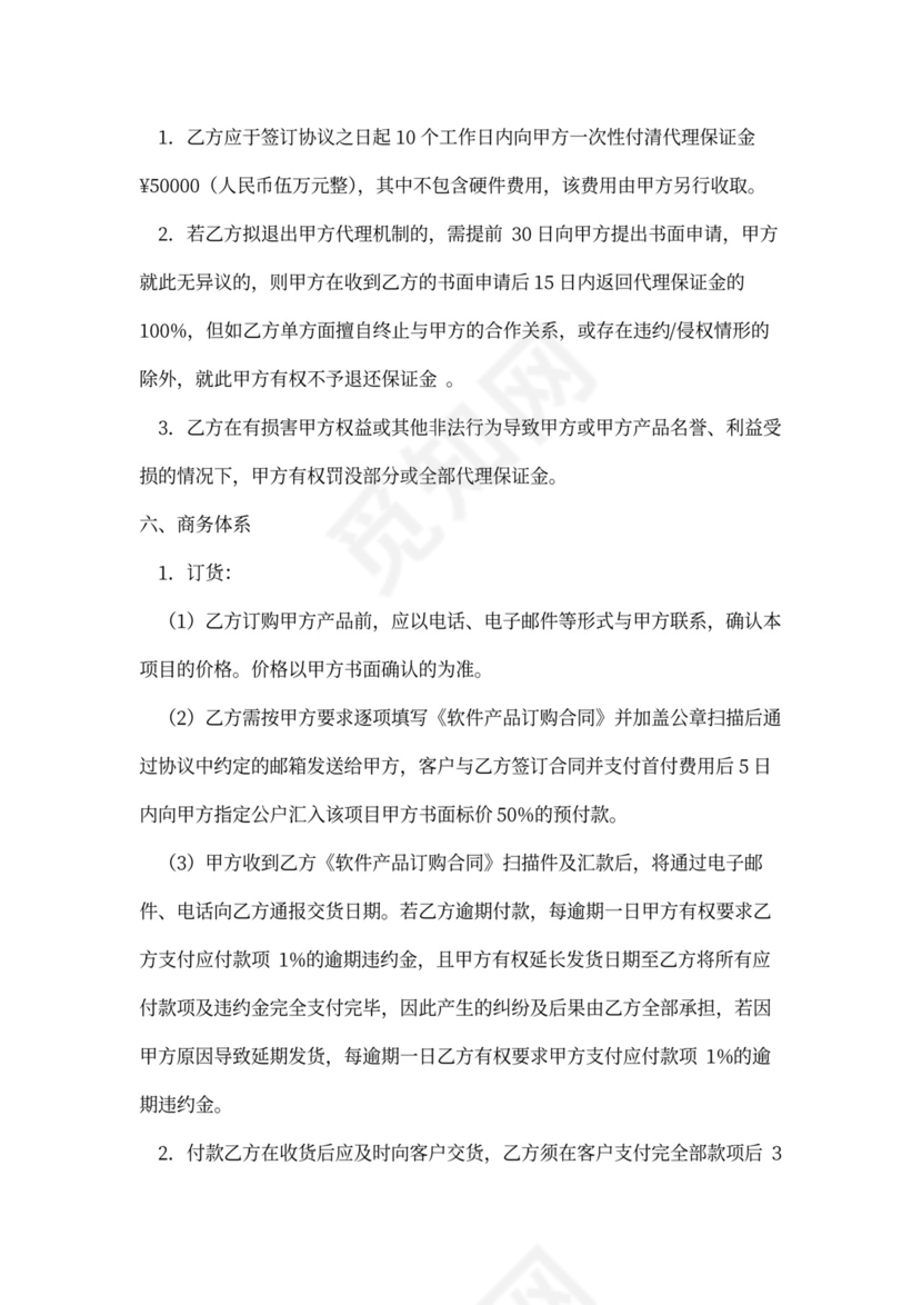 产品授权代理合同