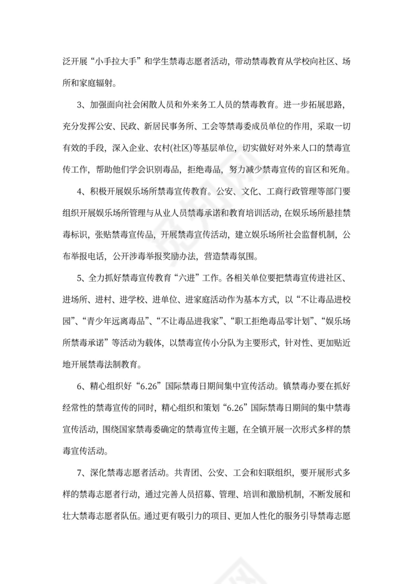 社区禁毒工作计划