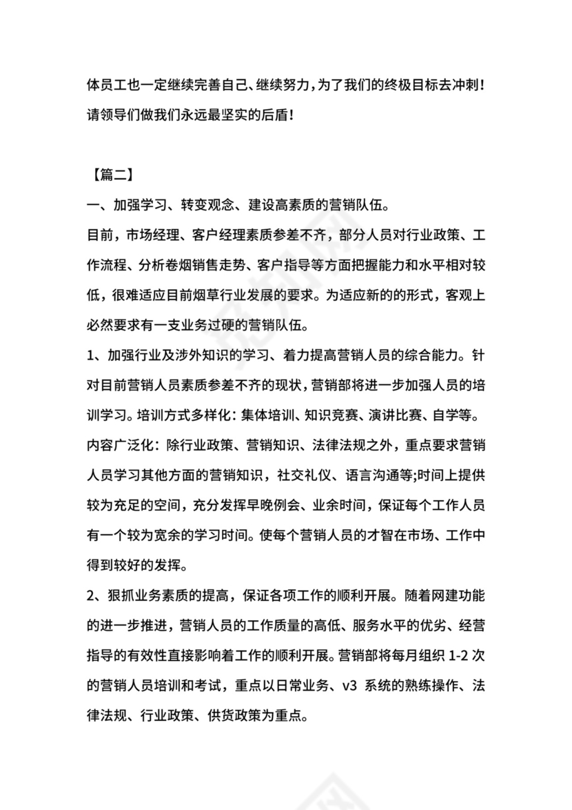 销售总监个人工作计划