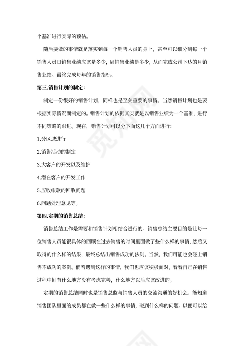 销售总监工作计划范本