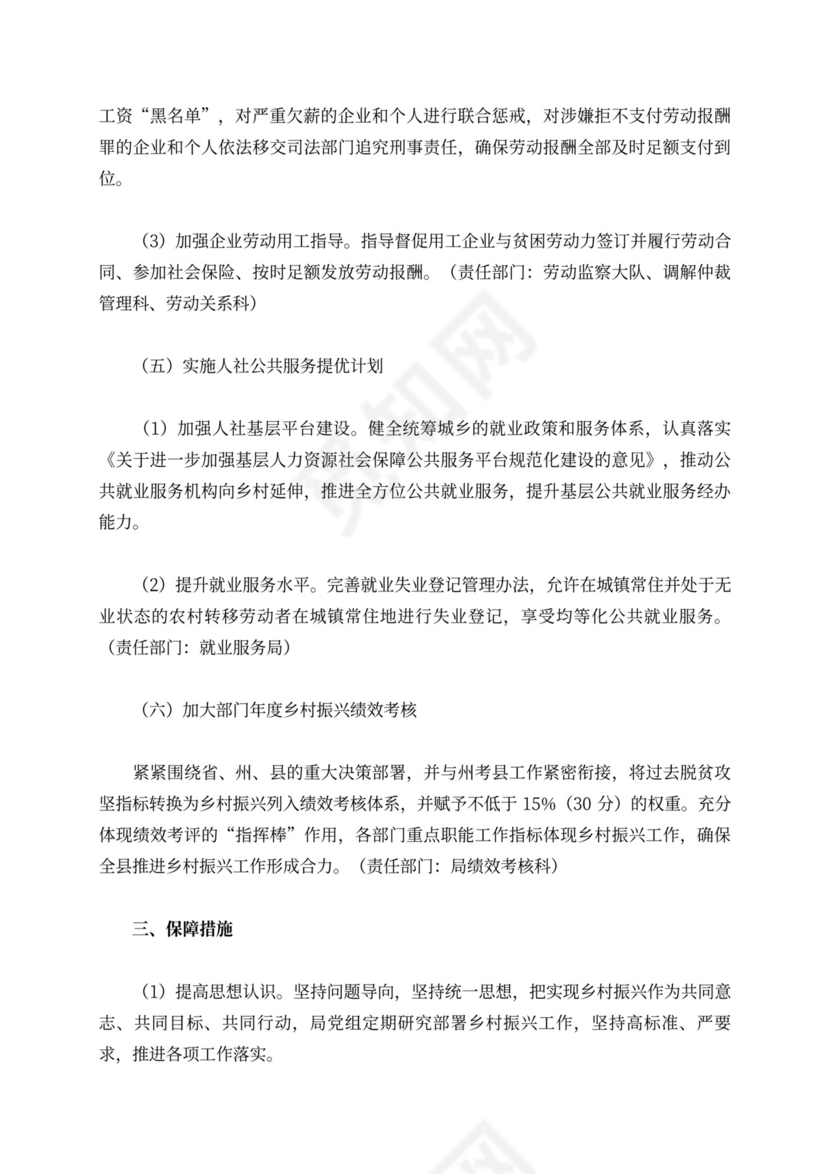 人社局助力乡村振兴计划