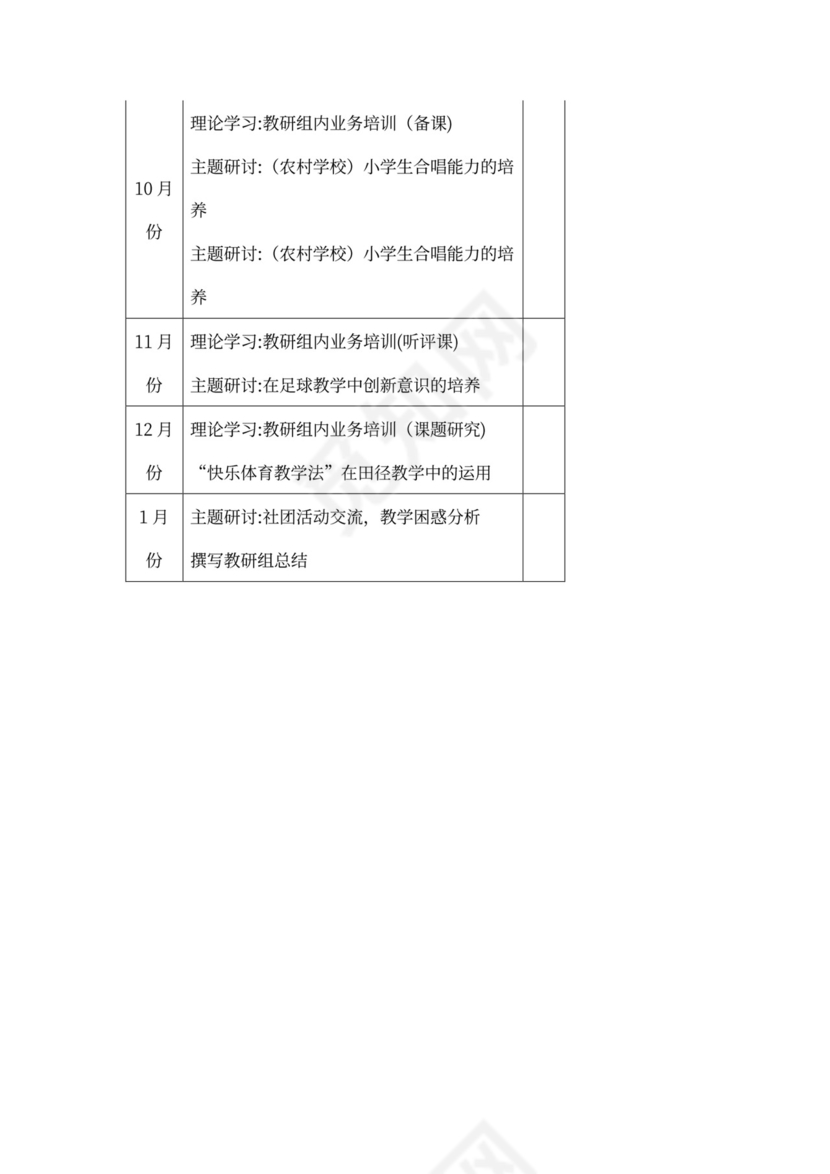 小学艺体教研组工作计划